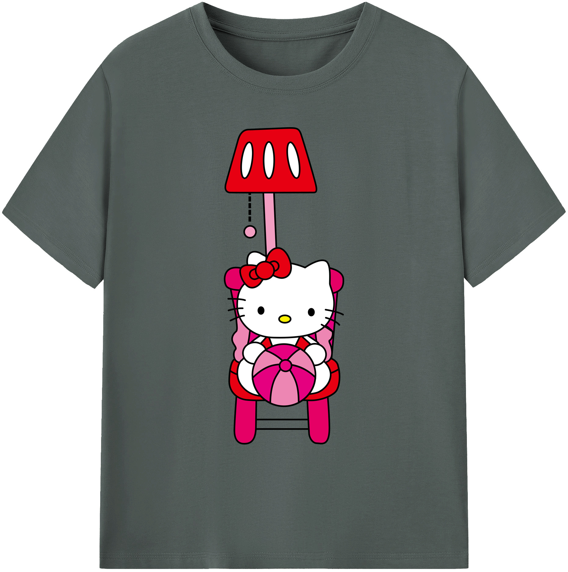 （画像用） Hello Kitty ハローキティ 綿100％ メンズ半袖Tシャツ｜肌触りやわらか＆通気性